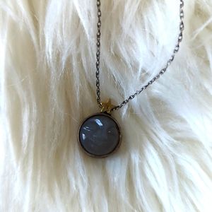 Moon Face Pendant Necklace